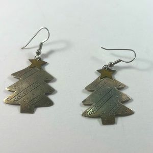 Christmas Tree Earrings Vintage